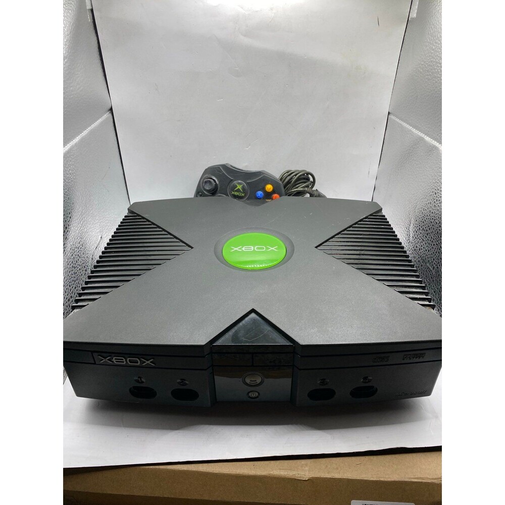 Original Xbox Microsoft Console w cords controller tested authentic vintage Xbox